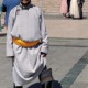 Mongole mit Stiefeln