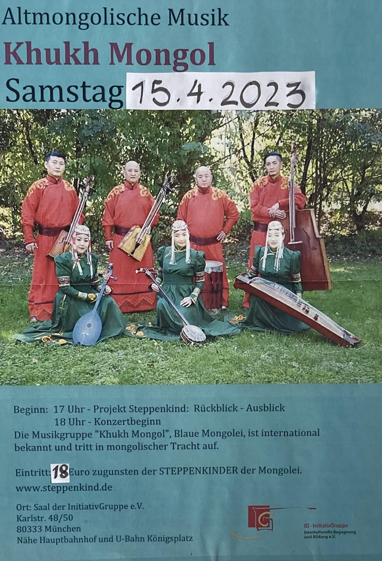 Konzert-Flyer Khukh Mongol